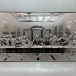 ULTIMA CENA PLATA 925 MADERA 22.5X44cm