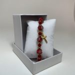 PULSERA MISTERIO MURANO ROSITA ROJA